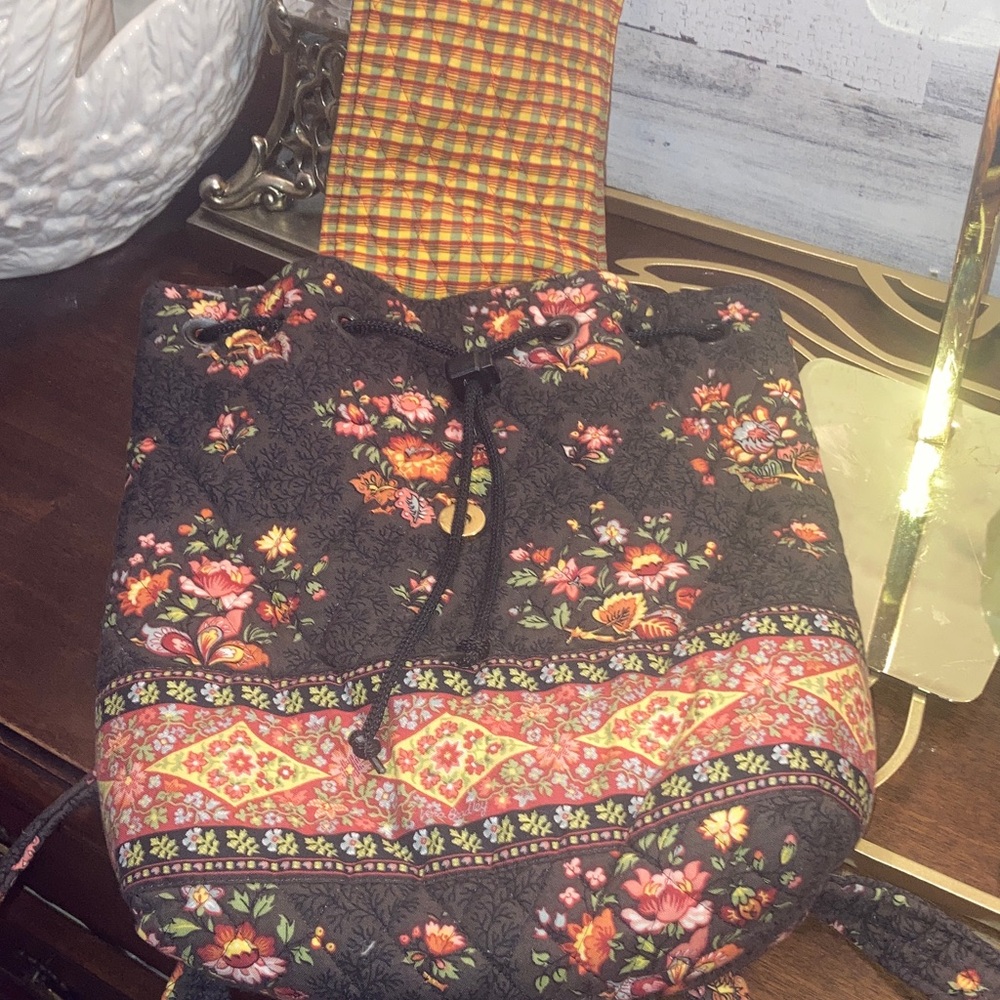 Vintage Floral Patterned Backpack - image 5